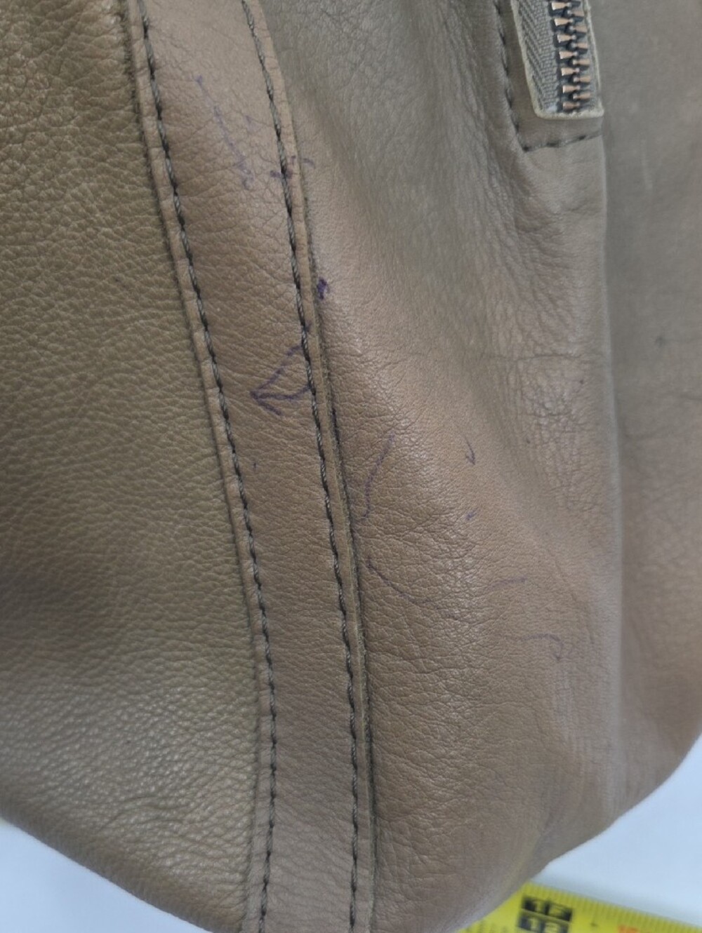 Olive Leather Shoulder Bag American Leather Co. - Picture 15 of 16